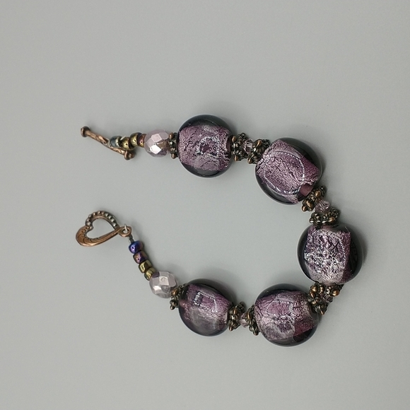 Abalone shell stretch necklace+lot of 5 bracelets - Picture 5 of 10